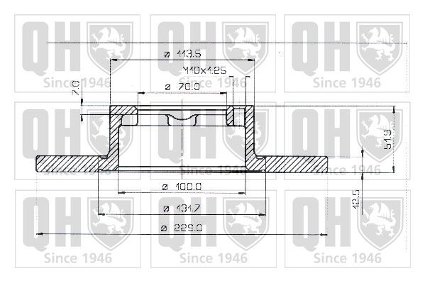 QUINTON HAZELL Тормозной диск BDC3383